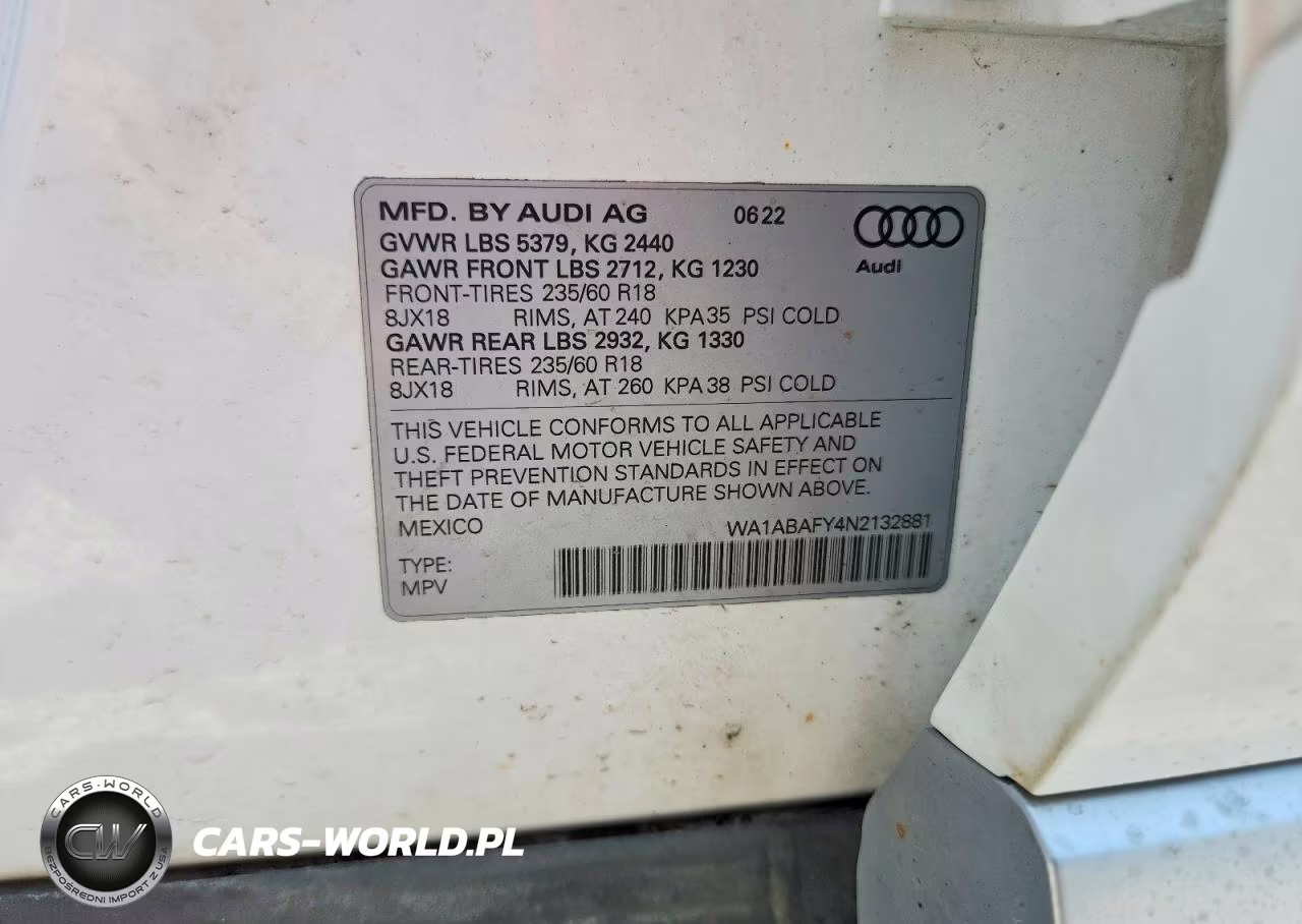 2022 Audi Q5 Premium 40 VIN:WA1ABAFY4N2132881 - 13