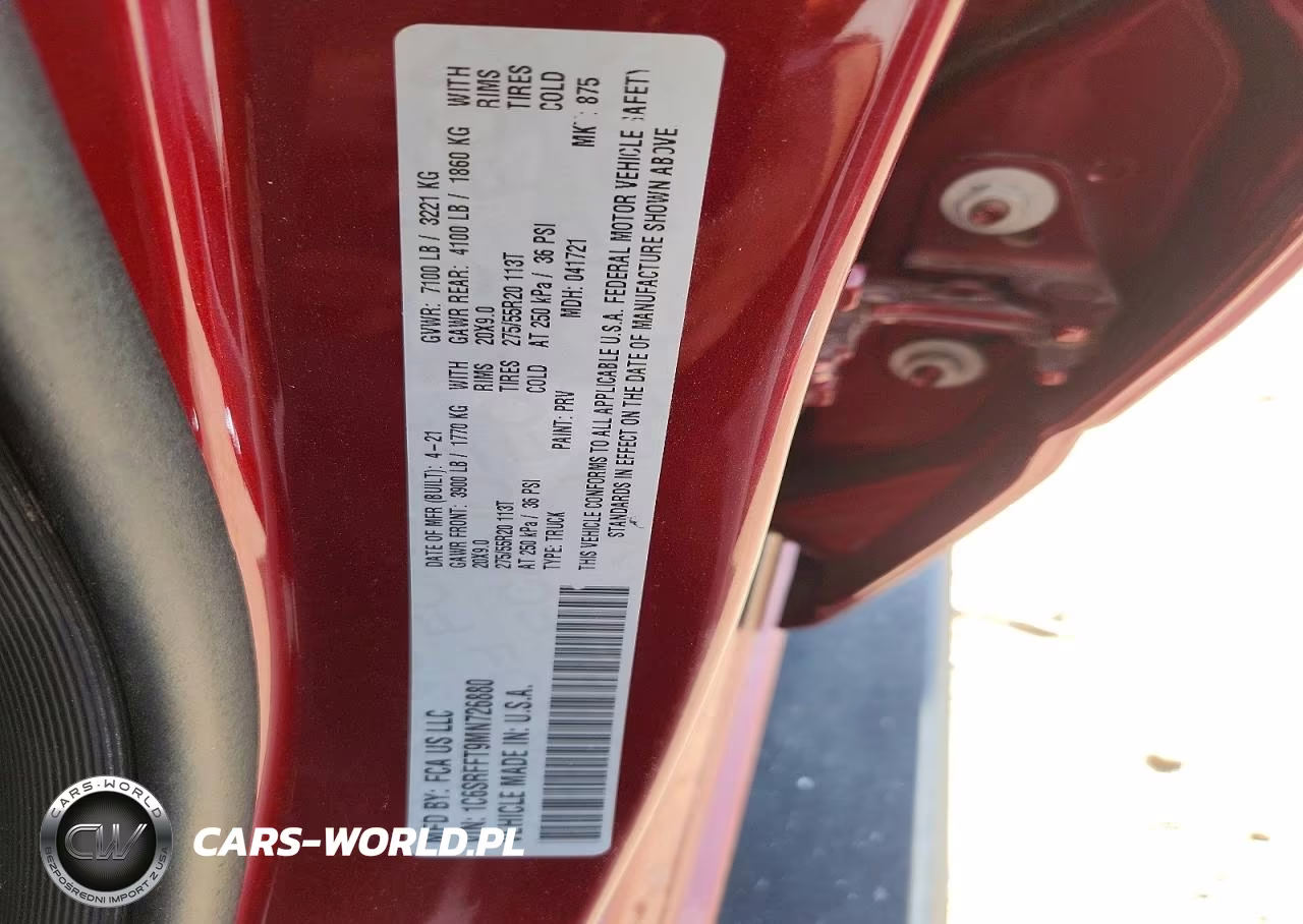 2021 Ram 1500 Big Horn VIN:1C6SRFFT9MN726880 - 12