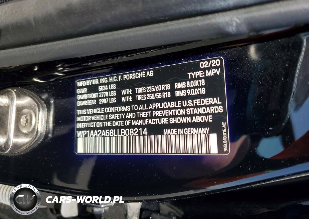 2020 Porsche Macan VIN:WP1AA2A58LLB08214 - 13