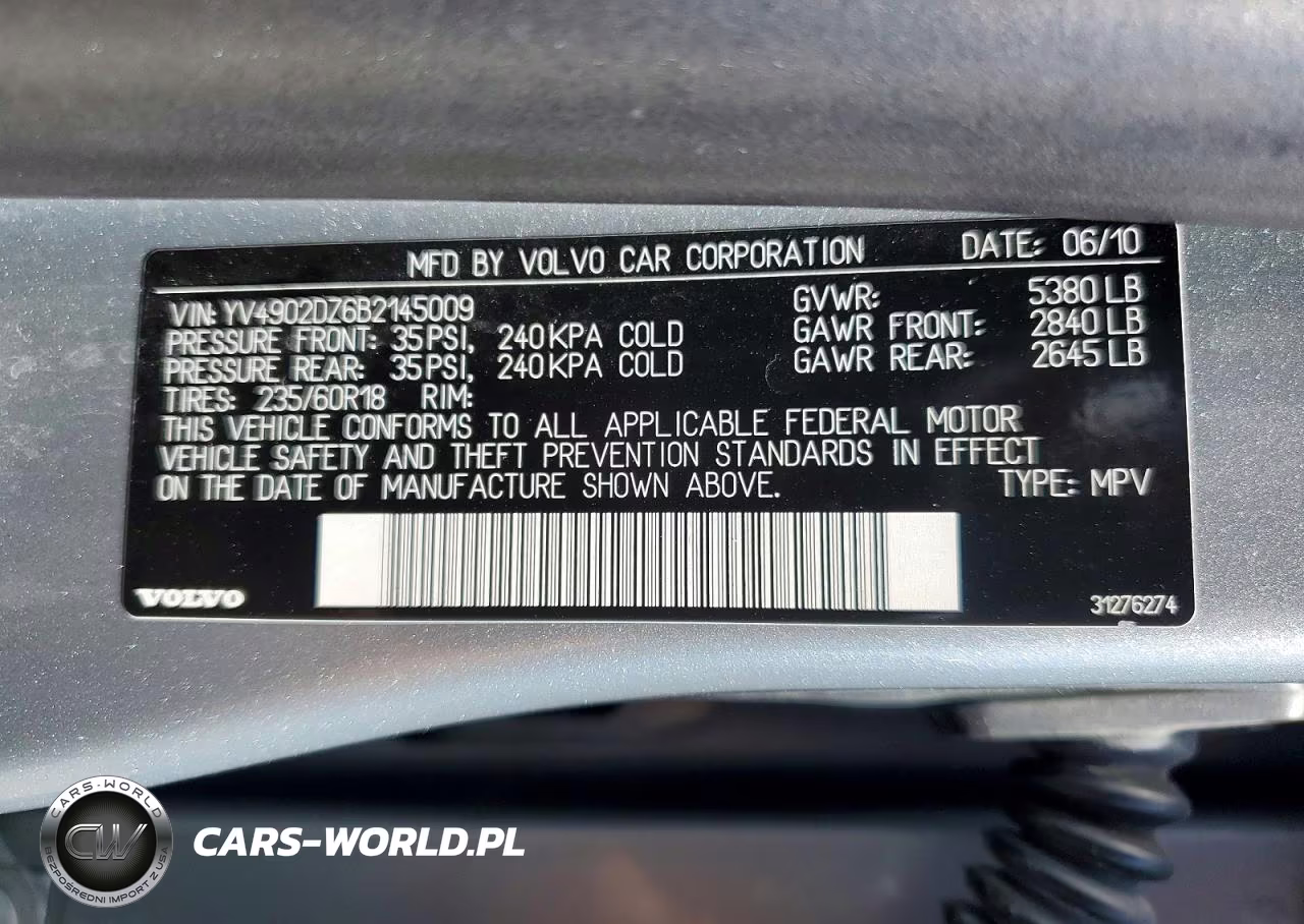 2011 Volvo Xc60 T6 VIN:YV4902DZ6B2145009 - 12