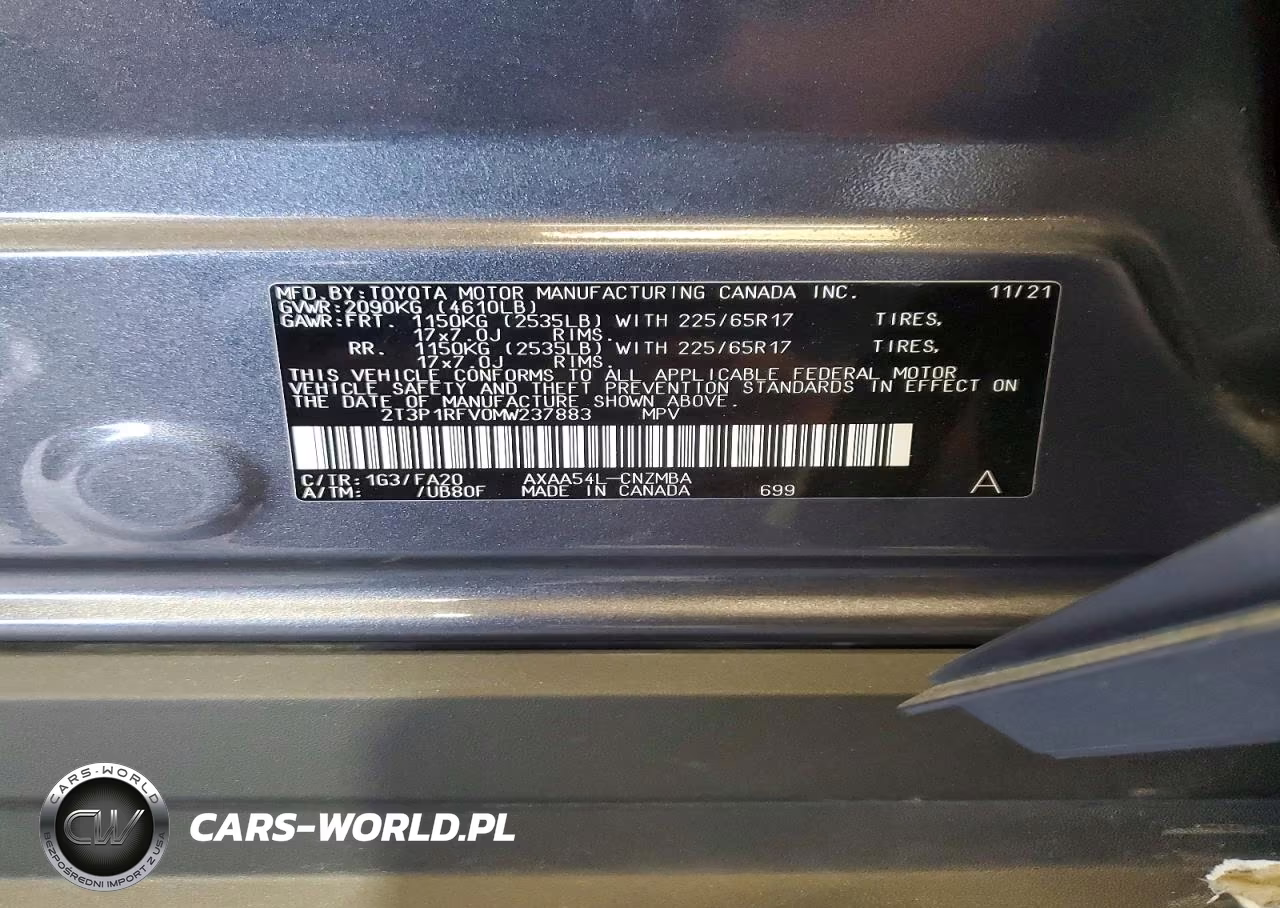 2021 Toyota Rav4 Xle VIN:2T3P1RFV0MW237883 - 13