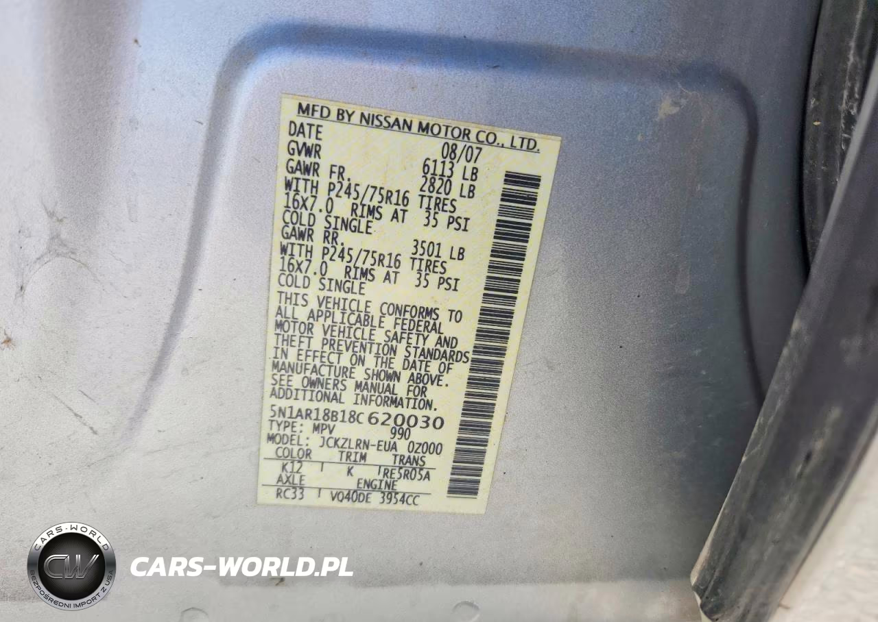 2008 Nissan Pathfinder S VIN:5N1AR18B18C620030 - 13