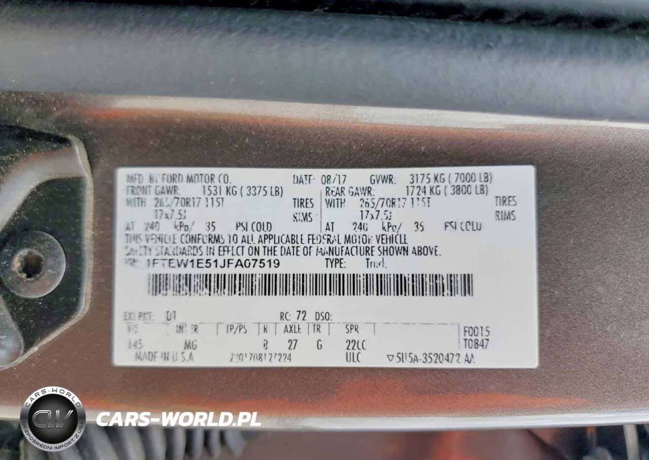 2018 Ford F150 Supercrew VIN:1FTEW1E51JFA07519 - 13