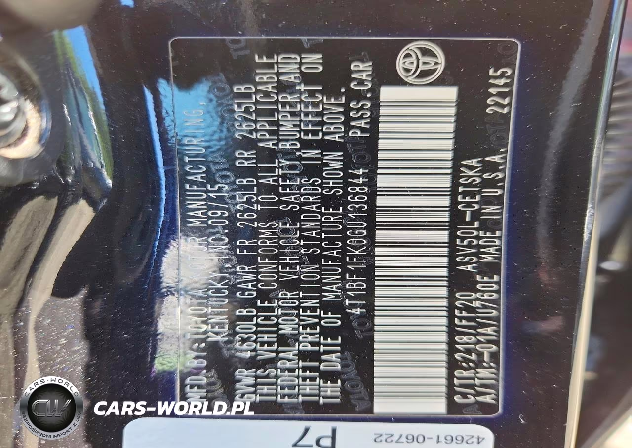 2016 Toyota Camry Se VIN:4T1BF1FK0GU136844 - 12