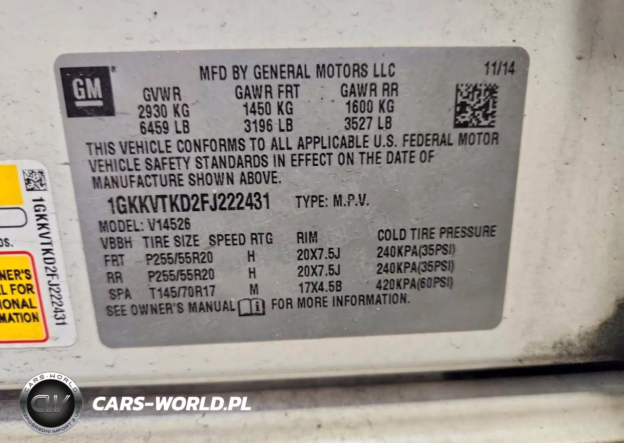 2015 GMC Acadia Denali VIN:1GKKVTKD2FJ222431 - 13