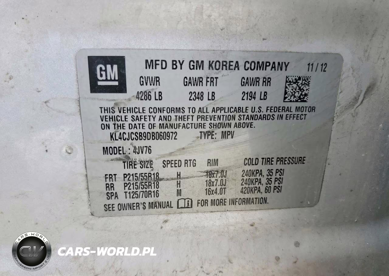 2013 Buick Encore VIN:KL4CJCSB9DB060972 - 13