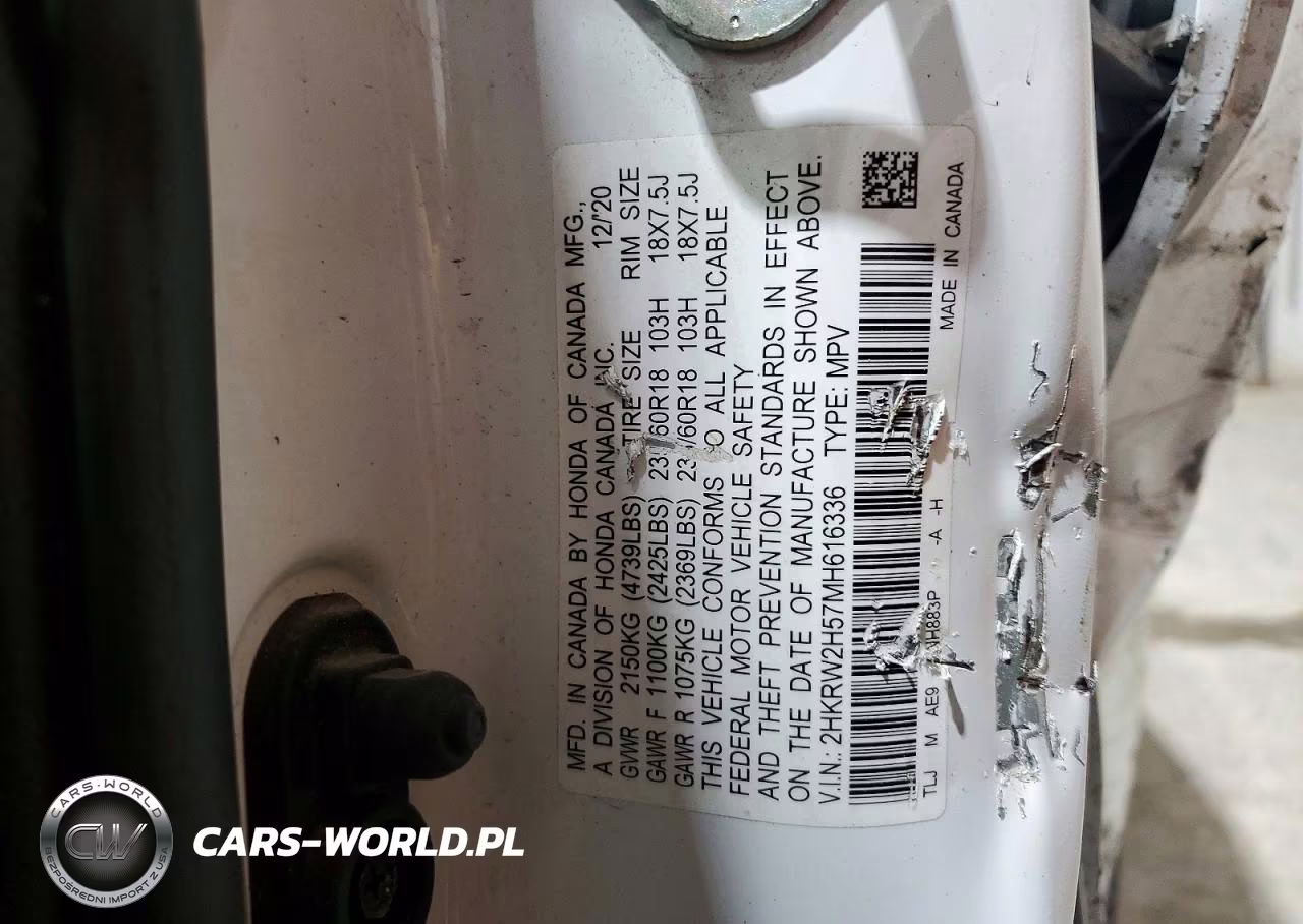 2021 Honda Cr-V Ex VIN:2HKRW2H57MH616336 - 13