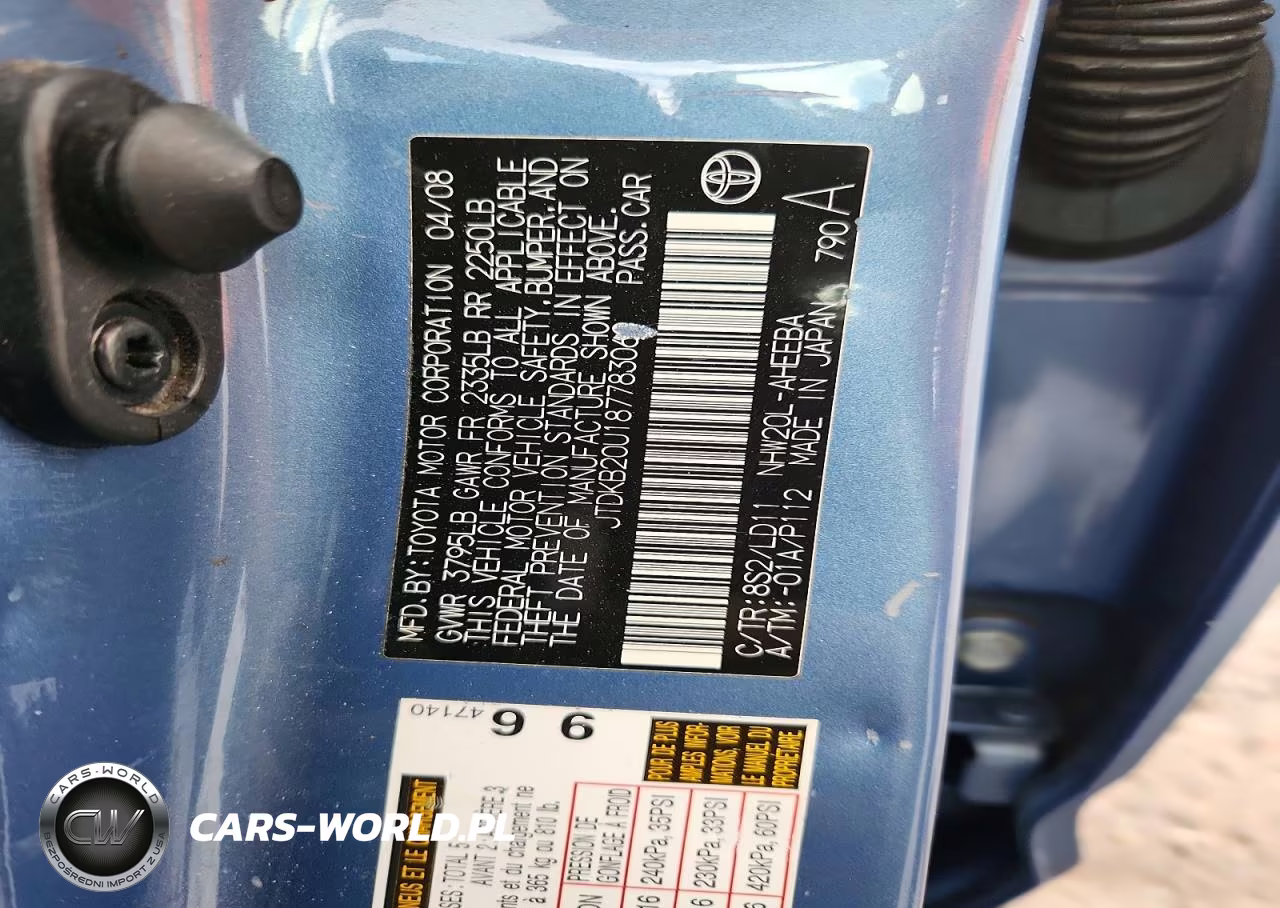 2008 Toyota Prius Touring VIN:JTDKB20U187783060 - 12