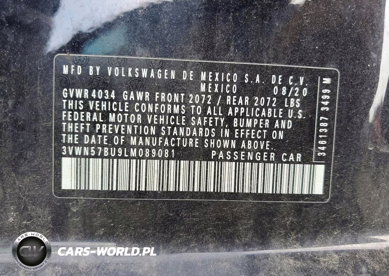 2020 Volkswagen Jetta S VIN:3VWN57BU9LM089081 - 12
