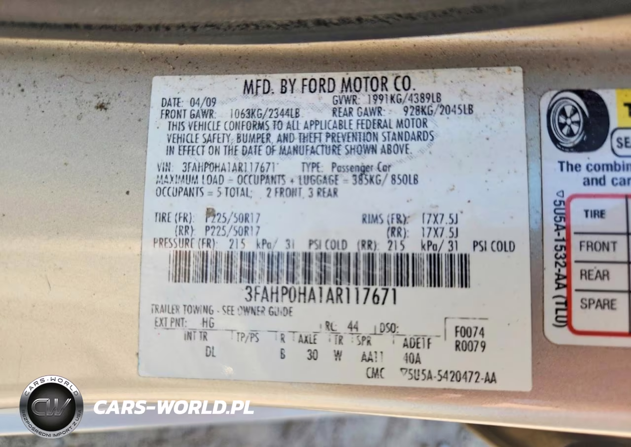 2010 Ford Fusion Se VIN:3FAHP0HA1AR117671 - 12