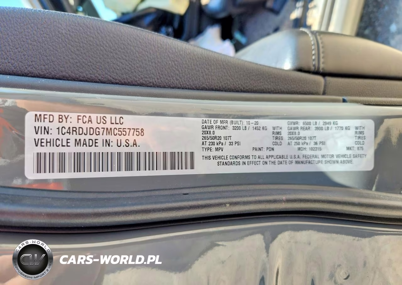2021 Dodge Durango VIN:1C4RDJDG7MC557758 - 13