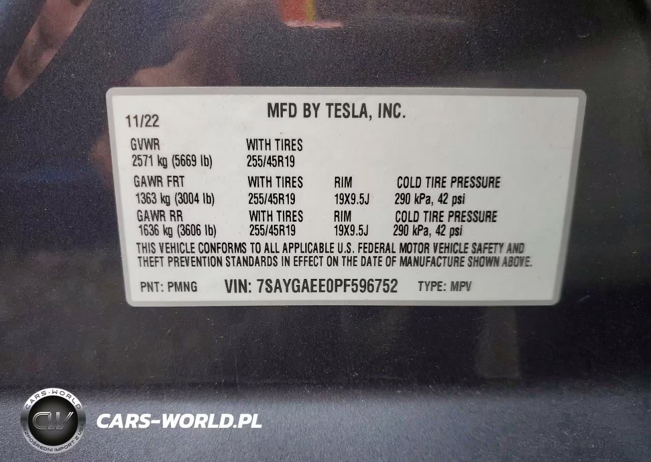 2023 Tesla Model Y VIN:7SAYGAEE0PF596752 - 12