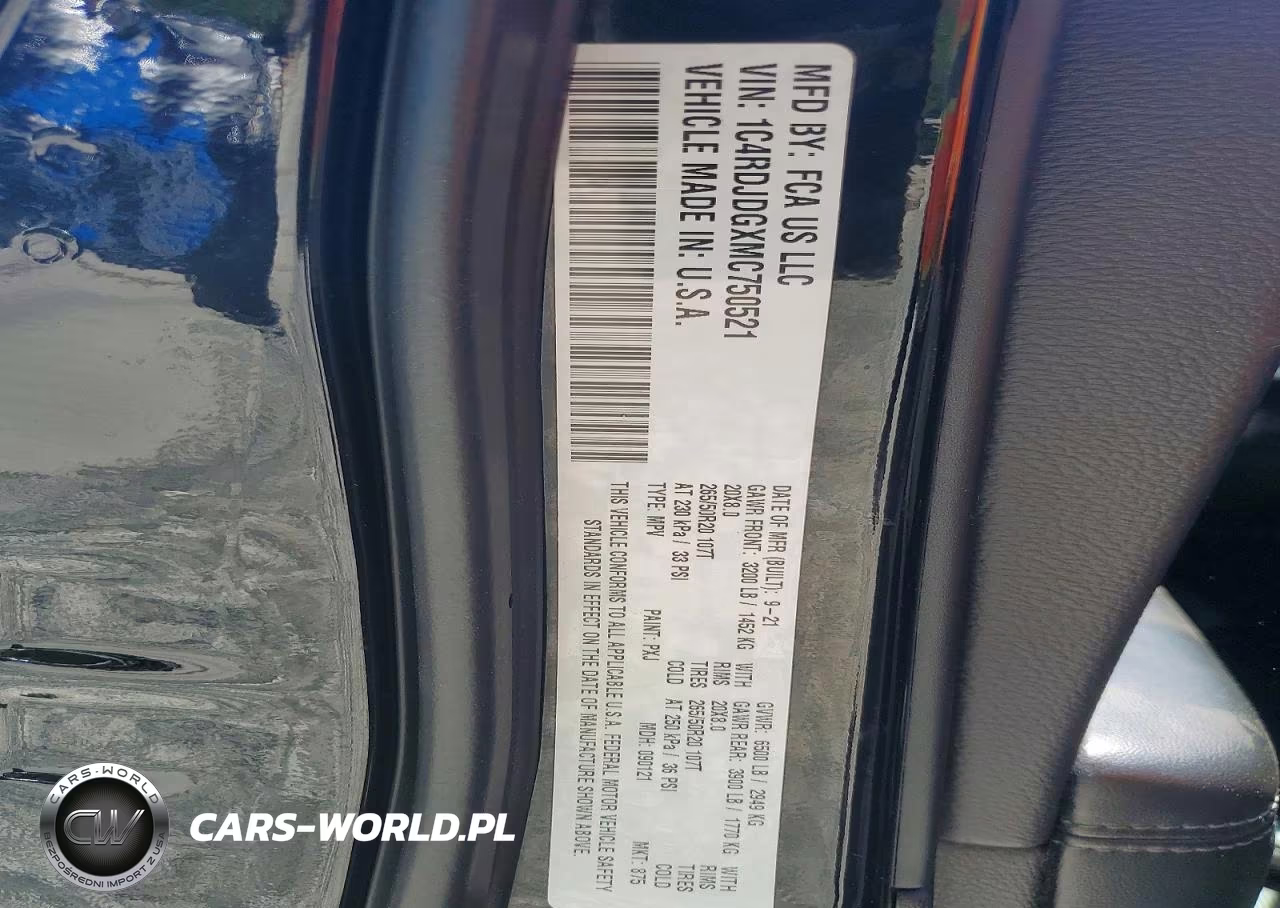 2021 Dodge Durango Gt VIN:1C4RDJDGXMC750521 - 14