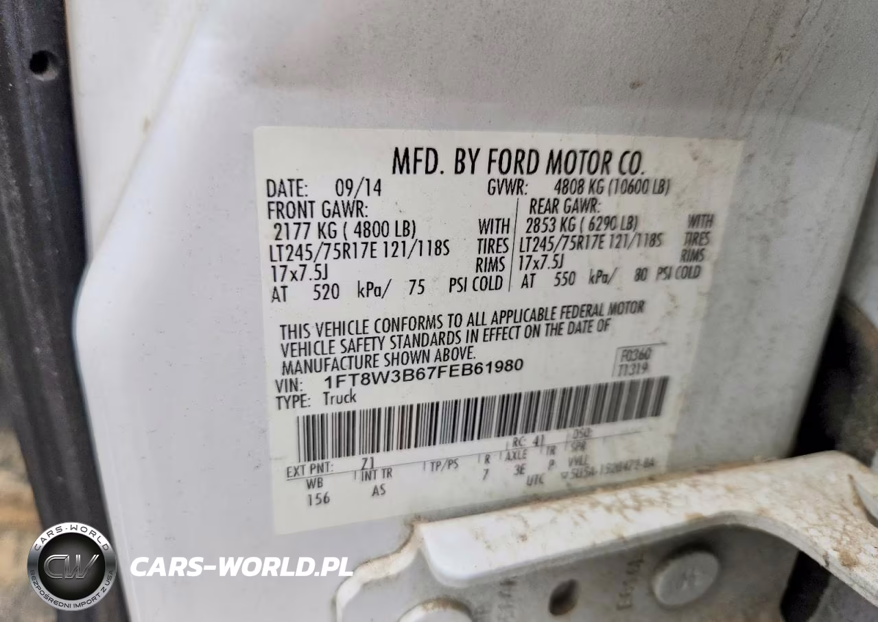 2015 Ford F350 Super Duty VIN:1FT8W3B67FEB61980 - 12
