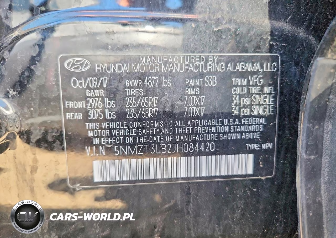 2018 Hyundai Santa Fe Sport 2.4L VIN:5NMZT3LB2JH084420 - 13
