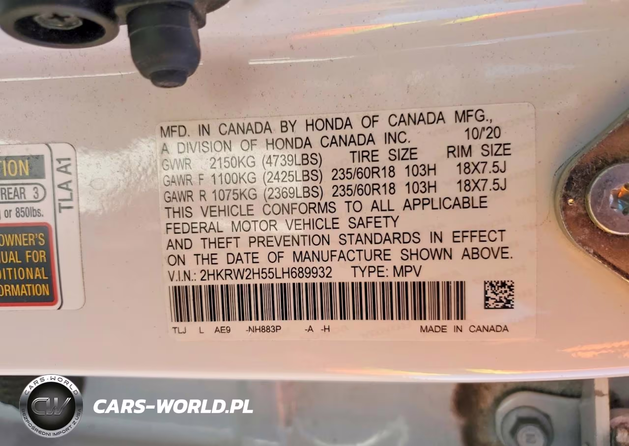 2020 Honda Cr-V Ex VIN:2HKRW2H55LH689932 - 13