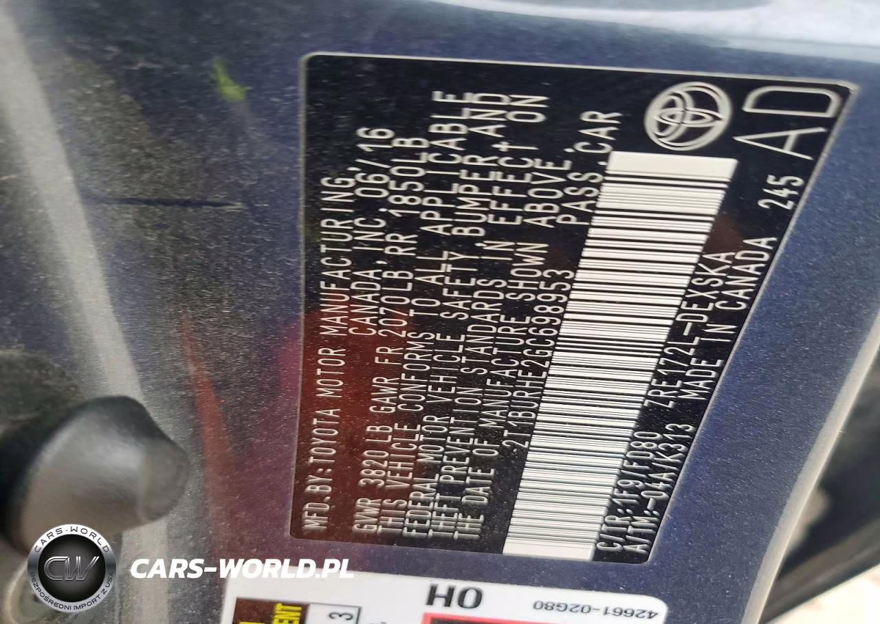 2016 Toyota Corolla S Plus VIN:2T1BURHE2GC698953 - 13