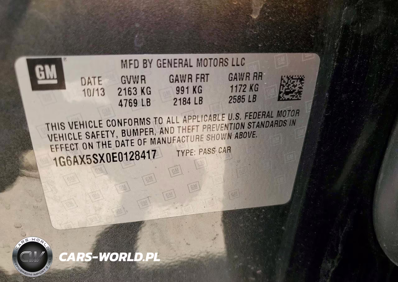 2014 Cadillac Cts Luxury Collection VIN:1G6AX5SX0E0128417 - 12