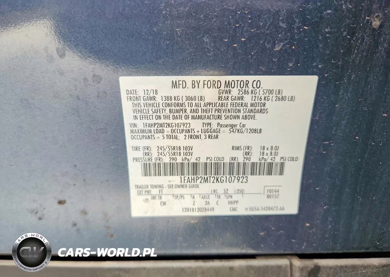 2019 Ford Taurus Police Interceptor VIN:1FAHP2MT2KG107923 - 12