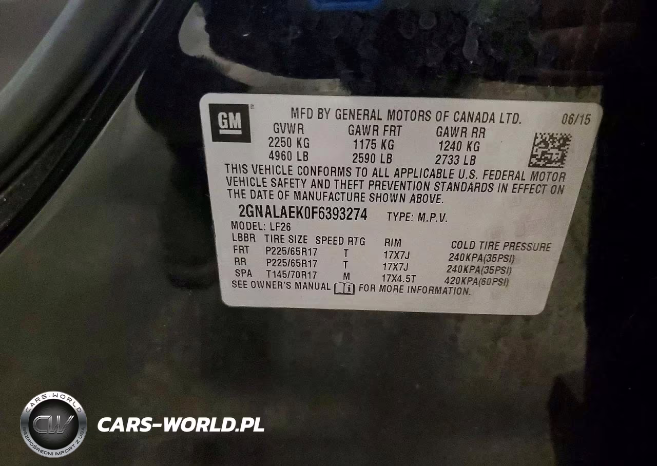 2015 Chevrolet Equinox Ls VIN:2GNALAEK0F6393274 - 14