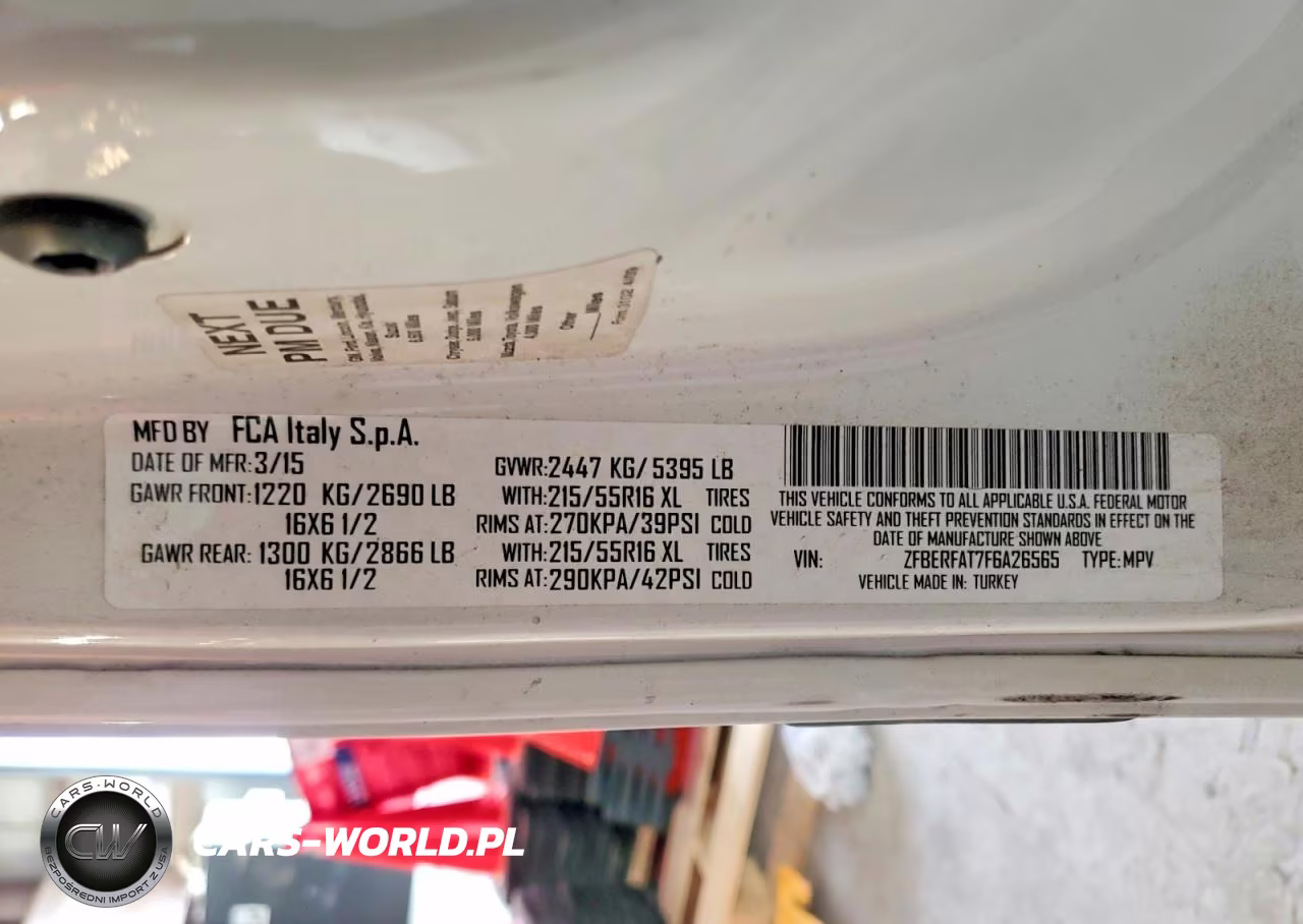 2015 Ram Pro Master VIN:ZFBERFAT7F6A26565 - 13