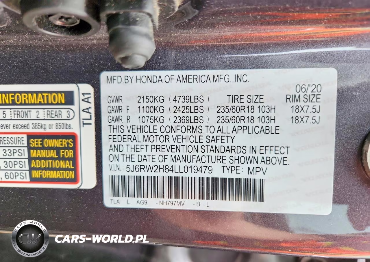 2020 Honda Cr-V VIN:5J6RW2H84LL019479 - 12
