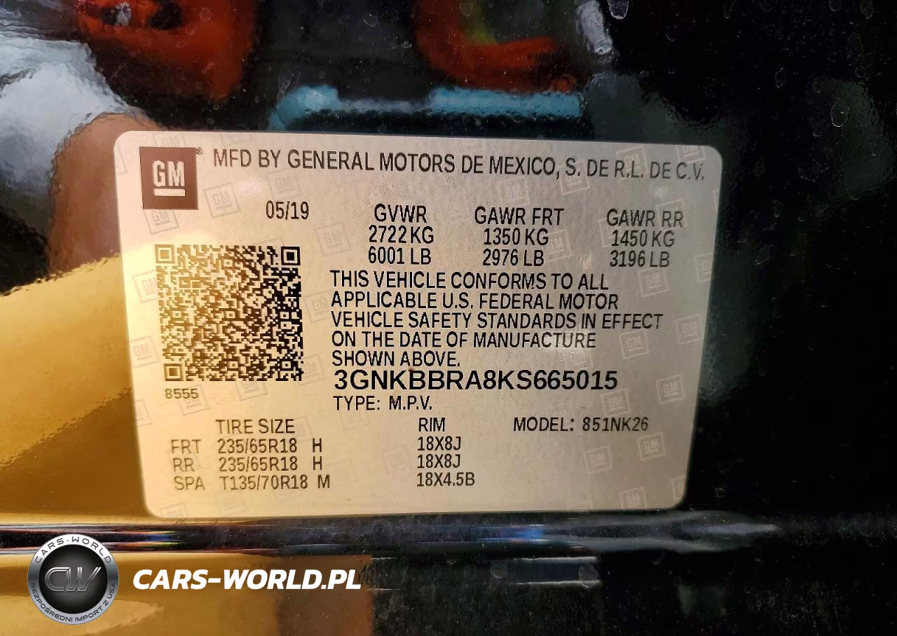 2019 Chevrolet Blazer 1Lt VIN:3GNKBBRA8KS665015 - 12