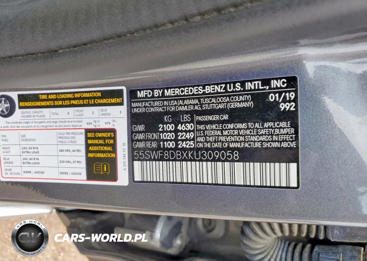 2019 Mercedes-Benz C 300 VIN:55SWF8DBXKU309058 - 12
