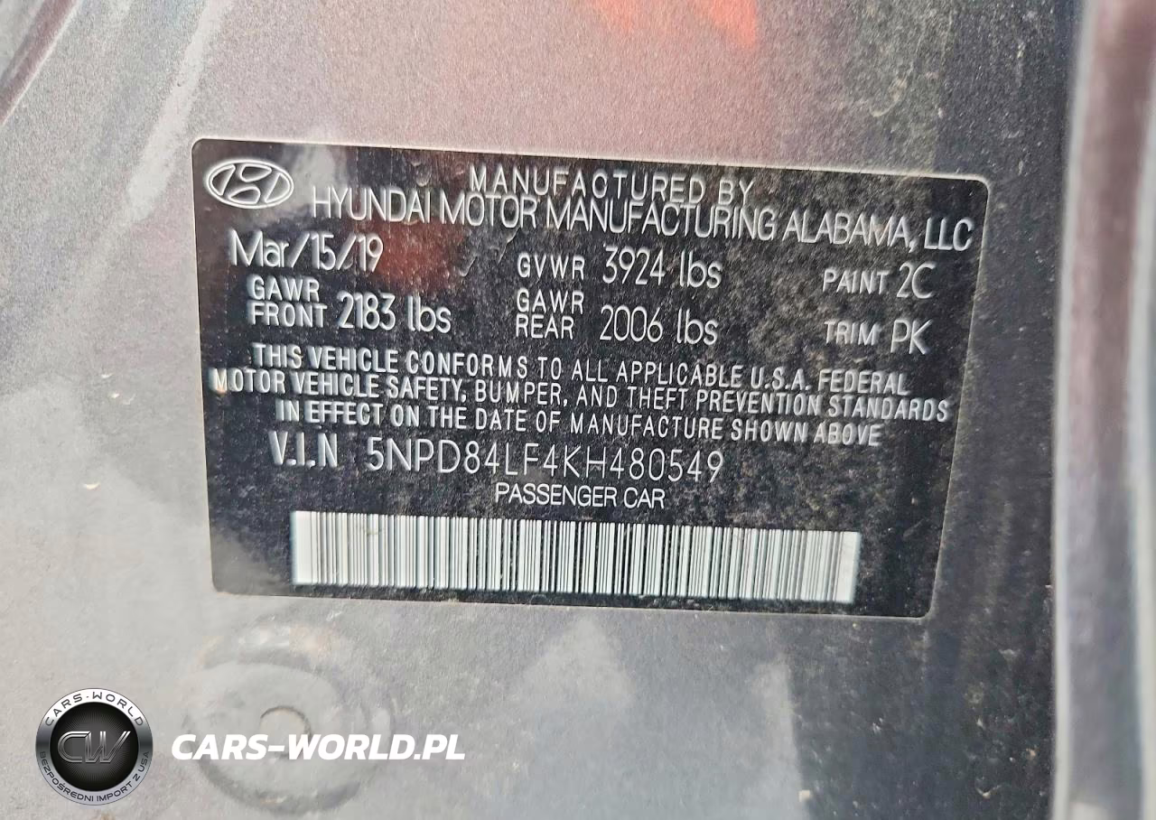 2019 Hyundai Elantra Sel VIN:5NPD84LF4KH480549 - 13
