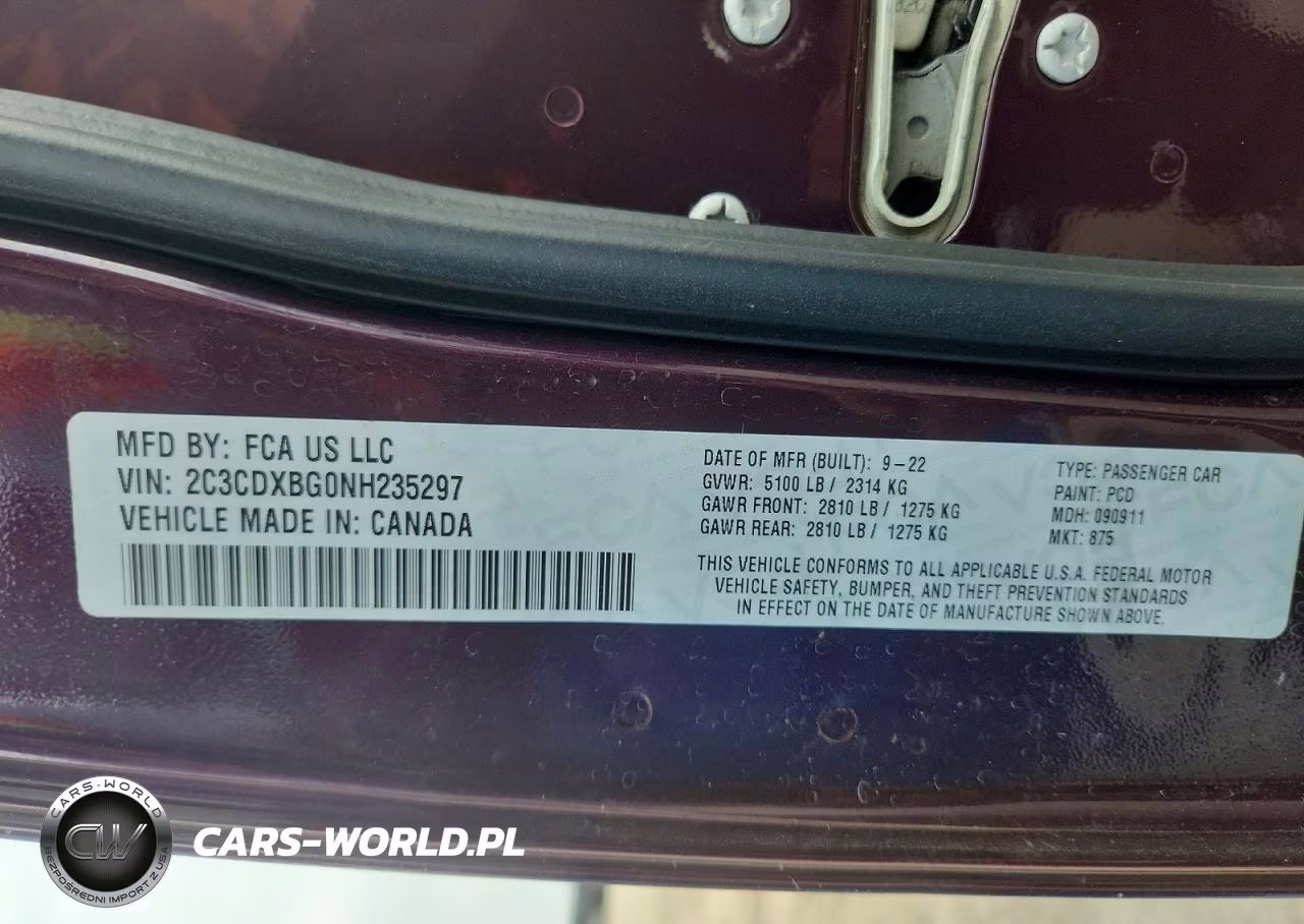 2022 Dodge Charger Sxt VIN:2C3CDXBG0NH235297 - 13