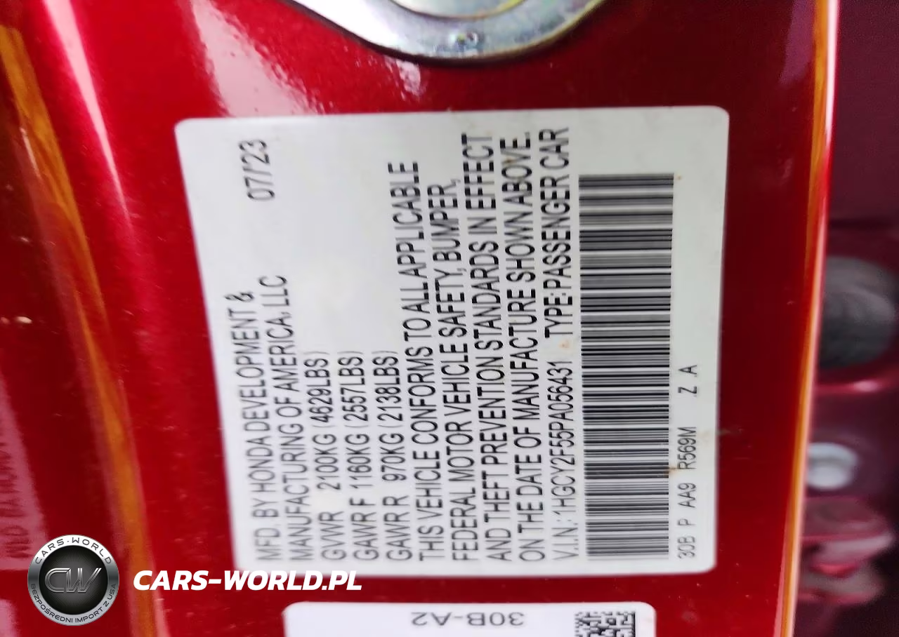 2023 Honda Accord Hybrid Sport VIN:1HGCY2F55PA056431 - 12