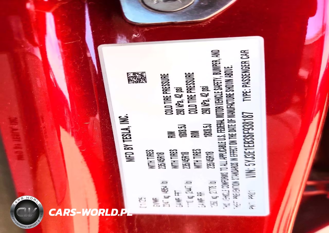 2025 Tesla Model 3 VIN:5YJ3E1EB3SF938187 - 12