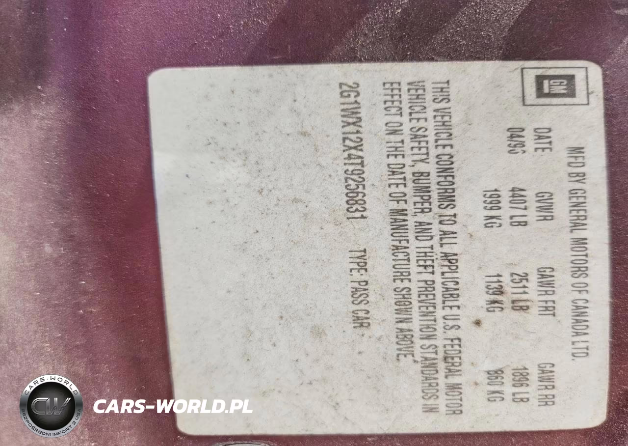 1996 Chevrolet Monte Carlo Z34 VIN:2G1WX12X4T9256831 - 12