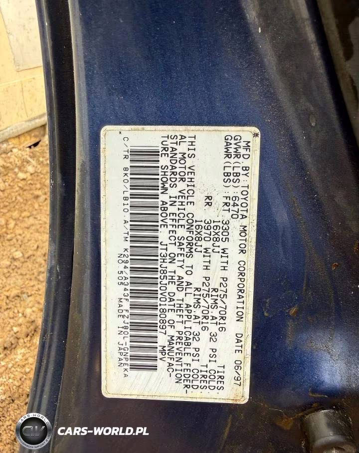 1997 Toyota Land Cruiser Hj85 VIN:JT3HJ85J0V0180897 - 10
