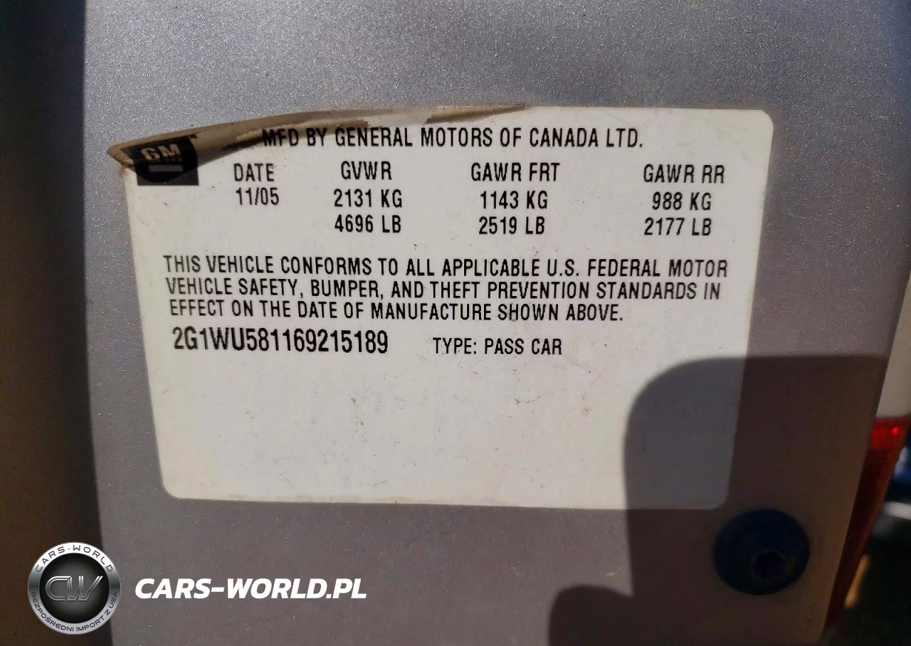 2006 Chevrolet Impala Ltz VIN:2G1WU581169215189 - 12