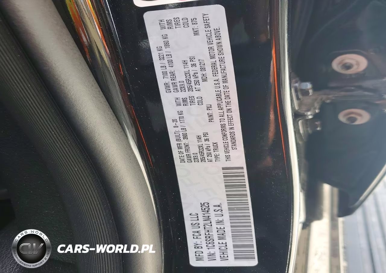 2020 Ram 1500 Limited VIN:1C6SRFHT2LN414525 - 13