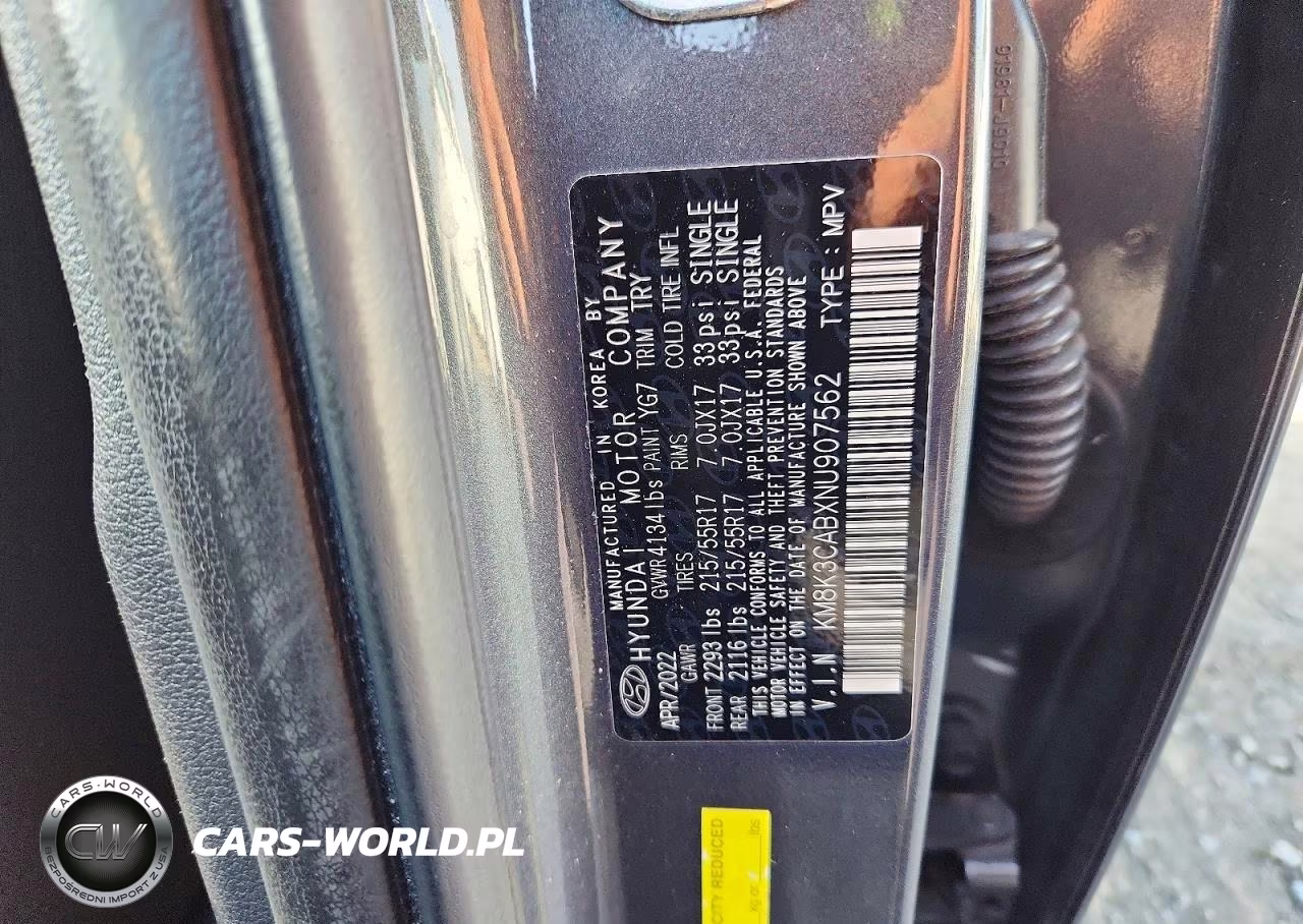 2022 Hyundai Kona Sel VIN:KM8K3CABXNU907562 - 14