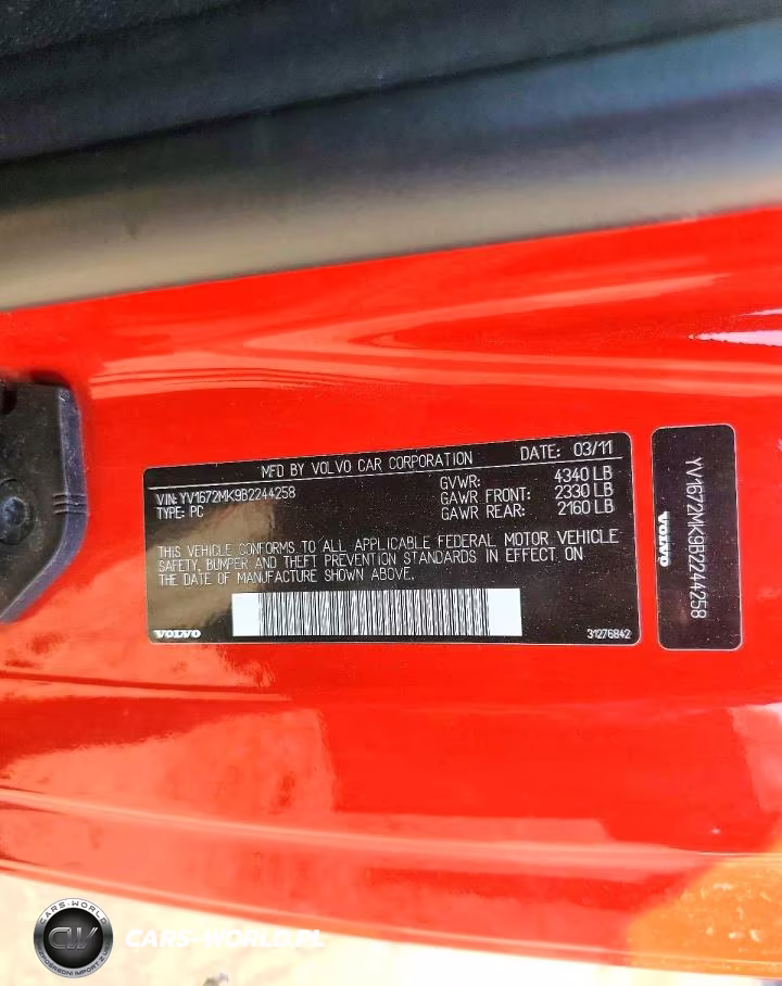 2011 Volvo C30 T5 VIN:YV1672MK9B2244258 - 12