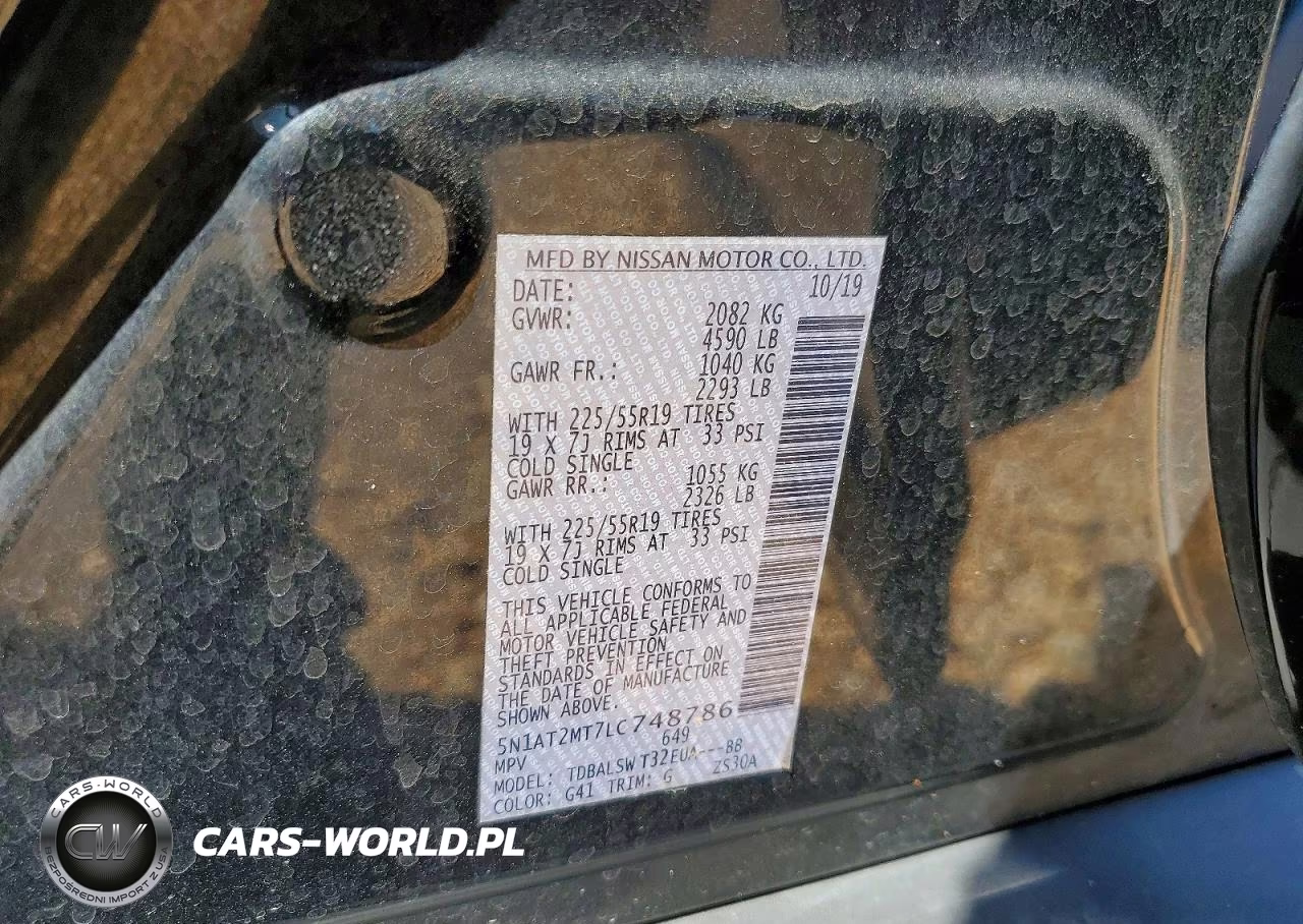 2020 Nissan Rogue Sl VIN:5N1AT2MT7LC748786 - 14