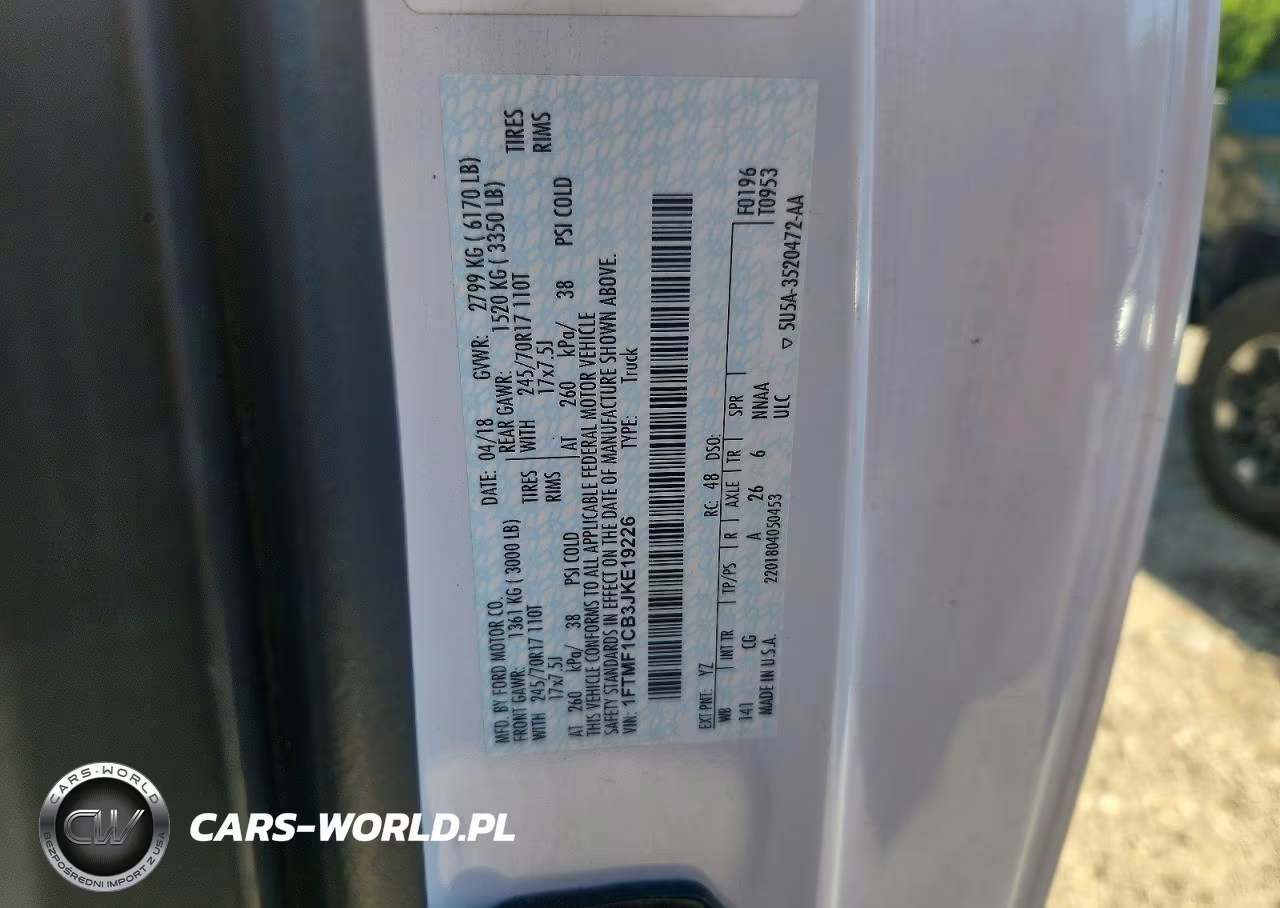 2018 Ford F150 VIN:1FTMF1CB3JKE19226 - 12