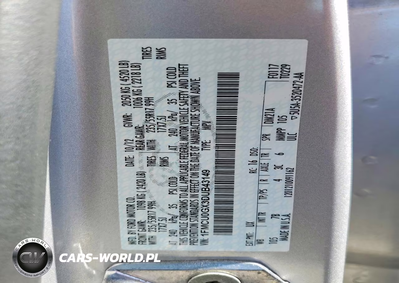 2013 Ford Escape Se VIN:1FMCU0GX3DUB43149 - 13