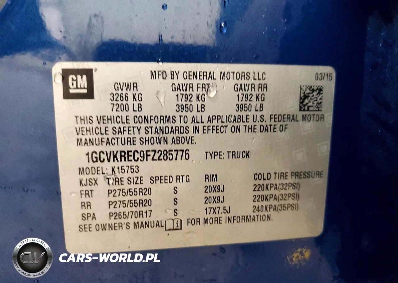 2015 Chevrolet Silverado K1500 Lt VIN:1GCVKREC9FZ285776 - 12