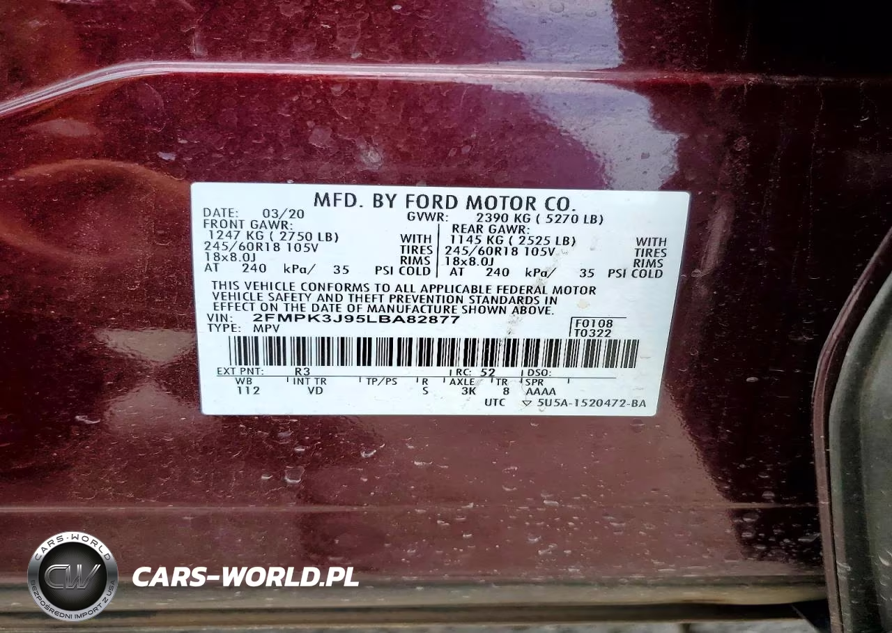 2020 Ford Edge Sel VIN:2FMPK3J95LBA82877 - 13