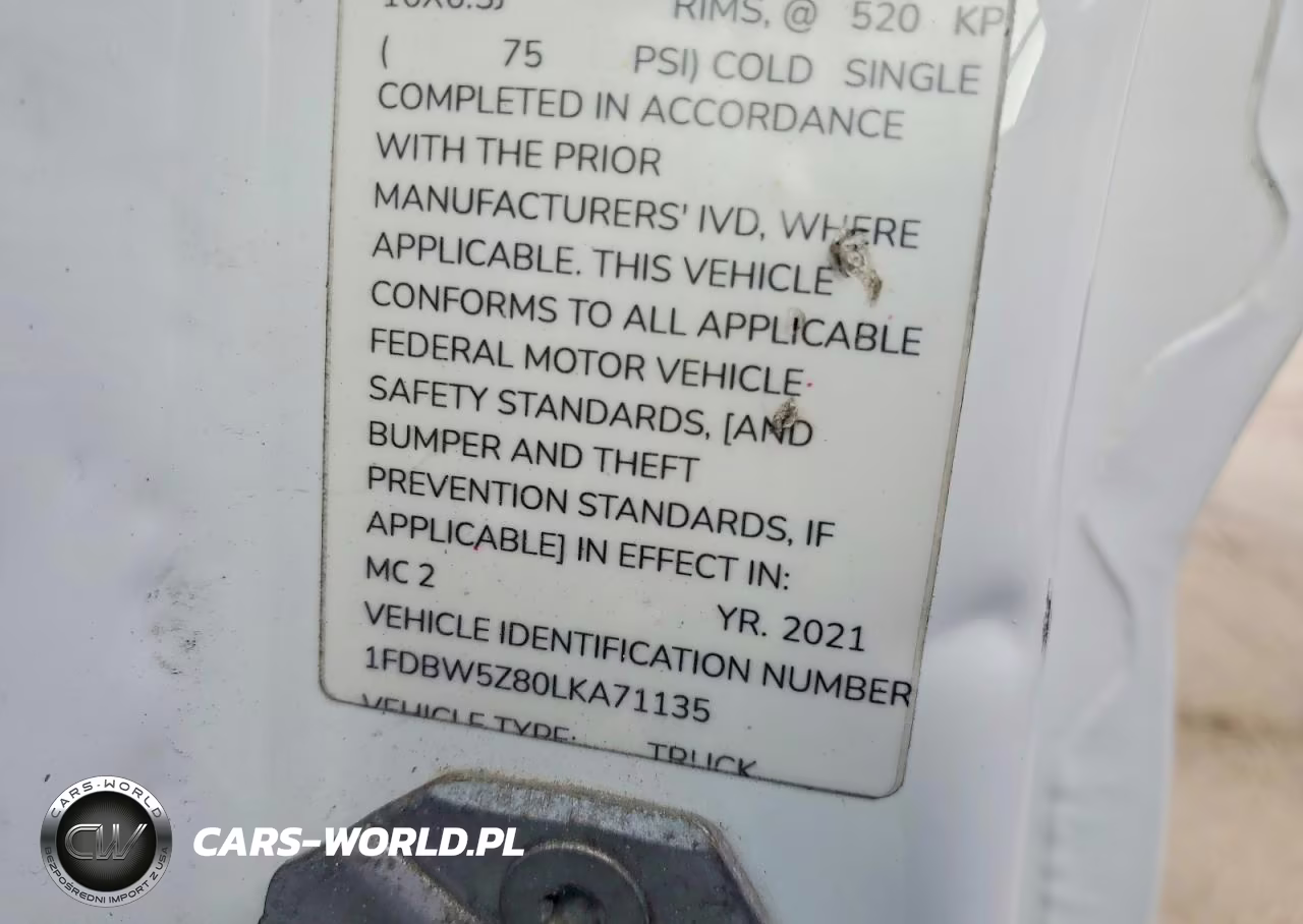 2020 Ford Transit Delivery Truck VIN:1FDBW5Z80LKA71135 - 12