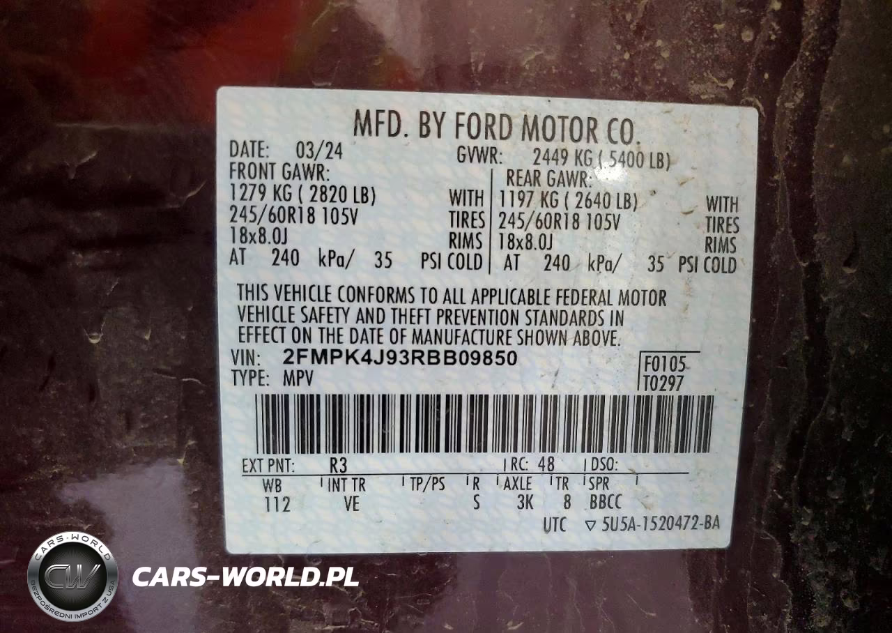 2024 Ford Edge Sel VIN:2FMPK4J93RBB09850 - 13