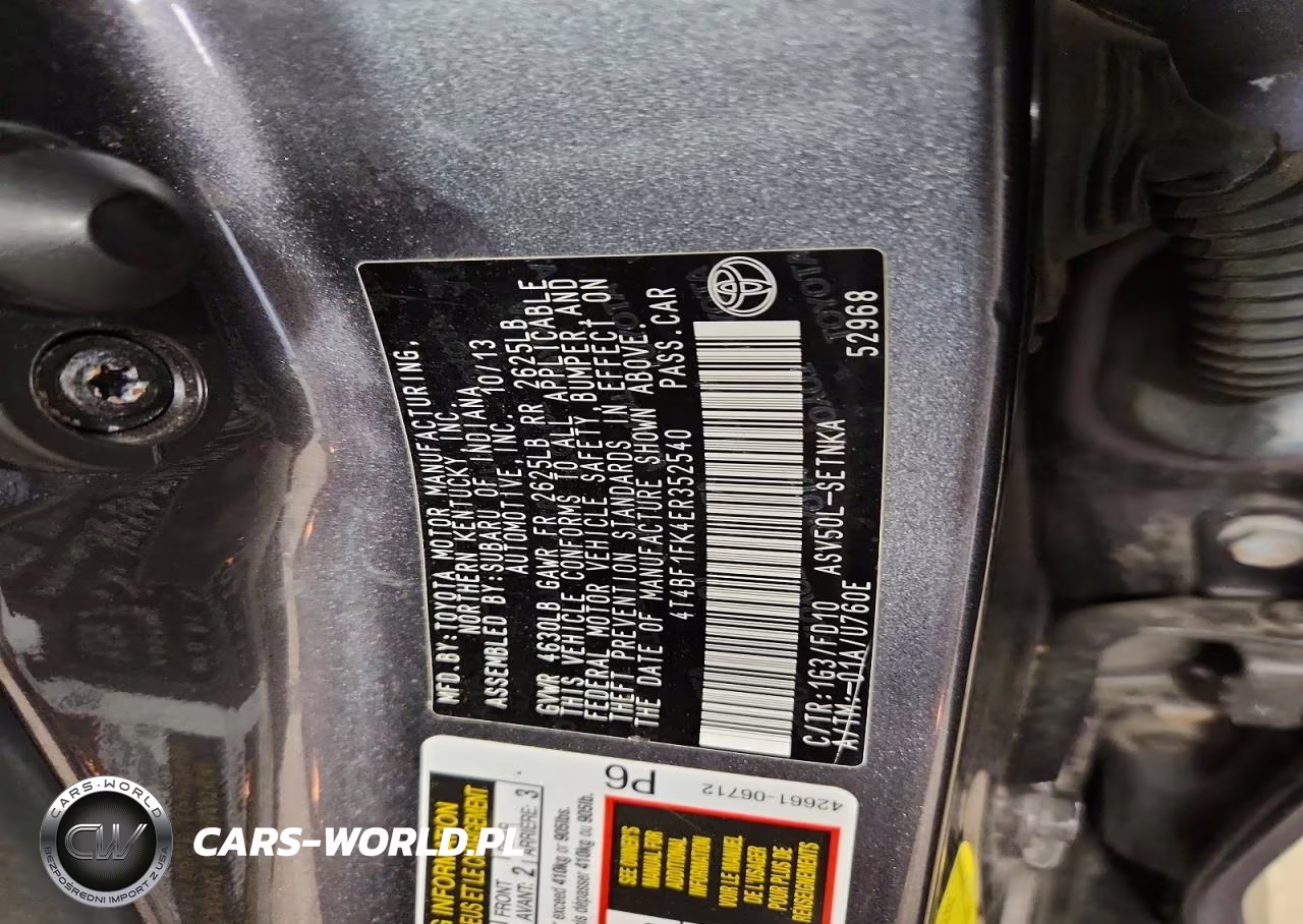 2014 Toyota Camry Le VIN:4T4BF1FK4ER352540 - 13