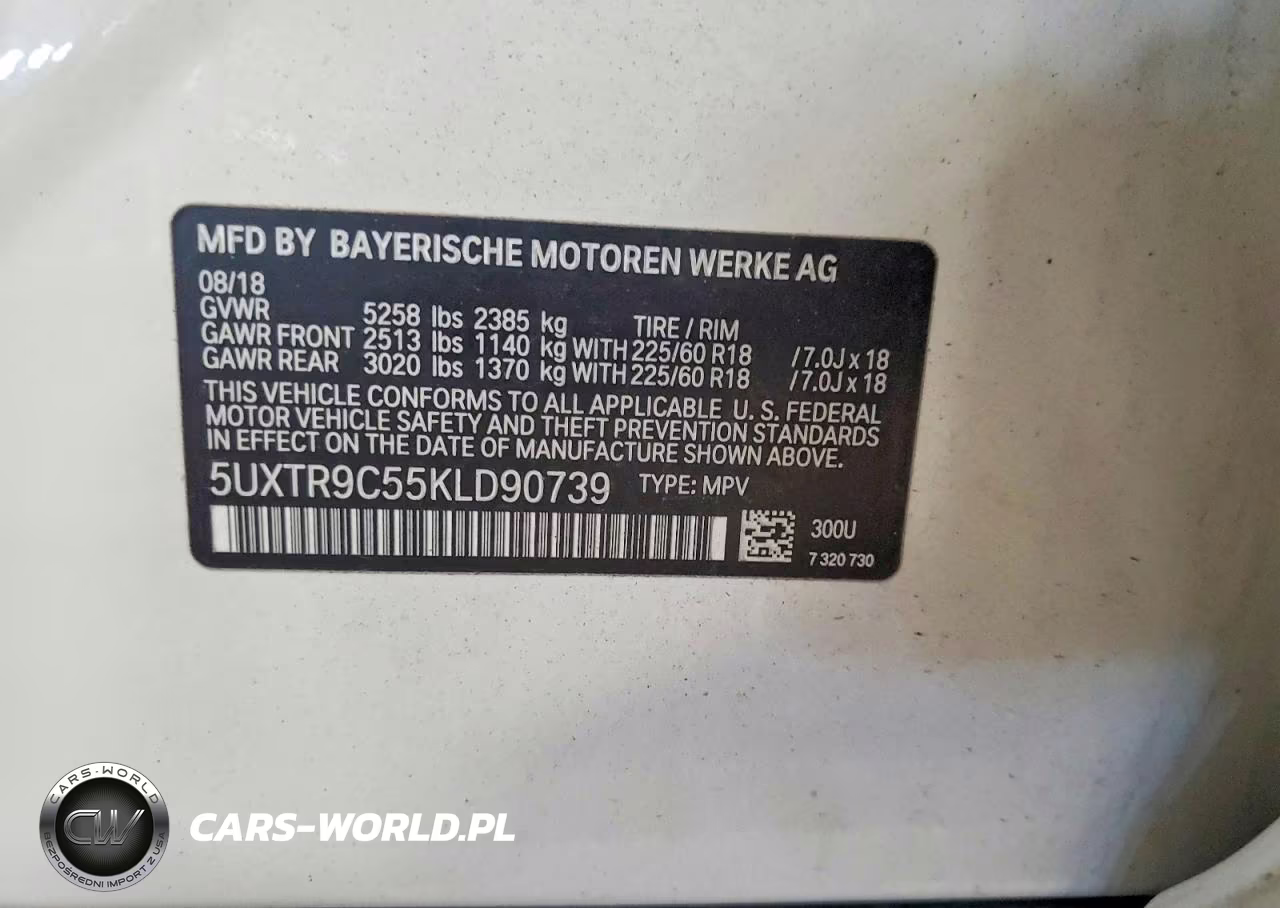 2019 BMW X3 xDrive30I VIN:5UXTR9C55KLD90739 - 13