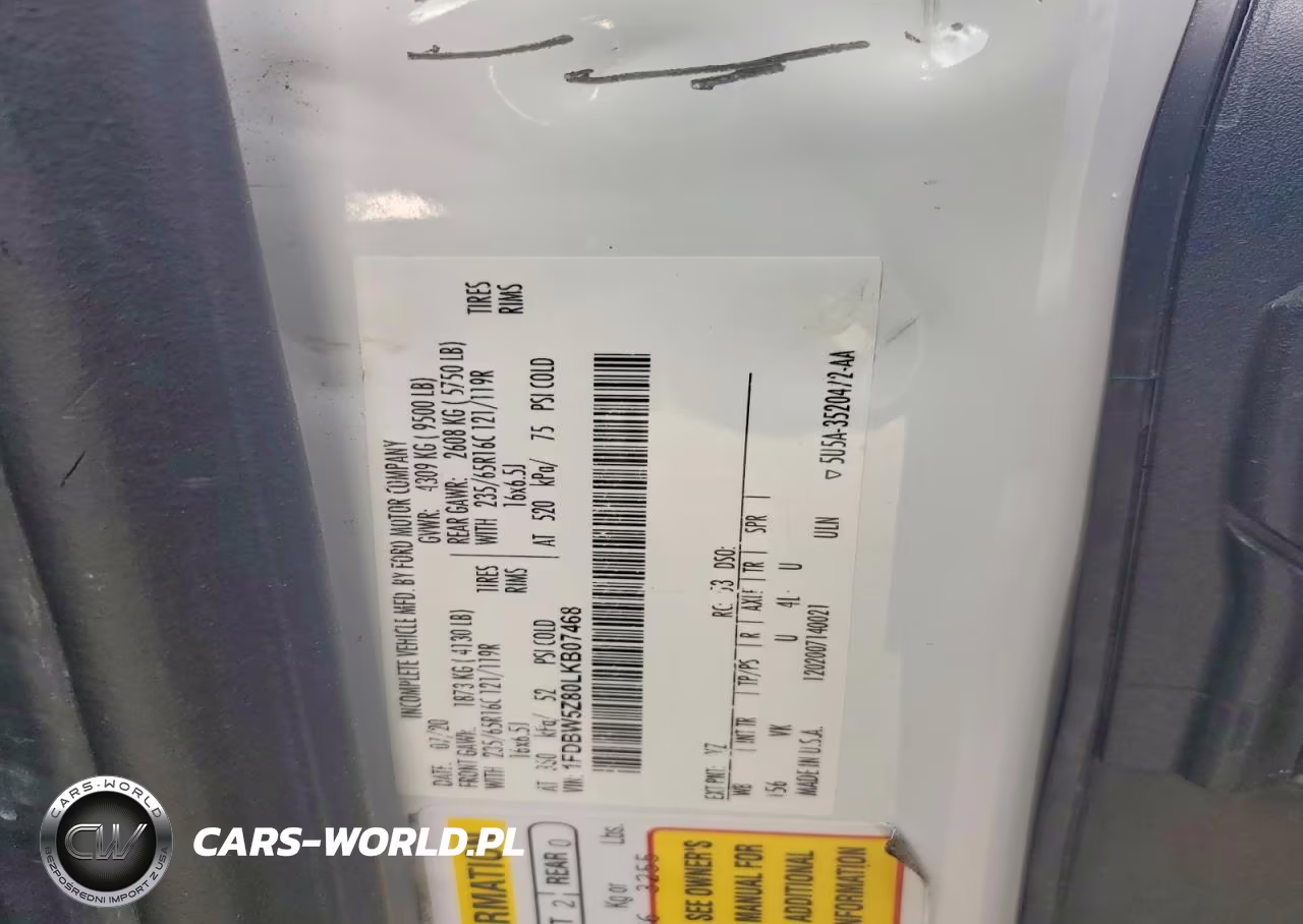 2020 Ford Transit T-350 VIN:1FDBW5Z80LKB07468 - 13