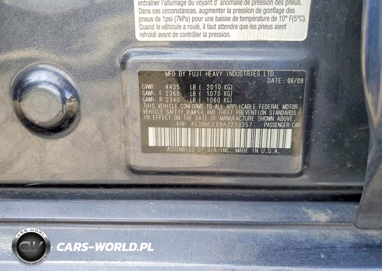 2010 Subaru Legacy 2.5I Limited VIN:4S3BMCK68A3213357 - 12
