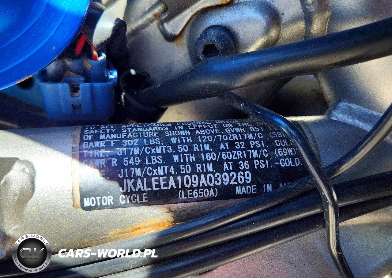 2009 Kawasaki Le650 A VIN:JKALEEA109A039269 - 9